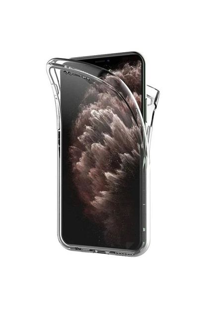 apple iphone 12 pro max on arka seffaf 360 derece tam korumali kilif