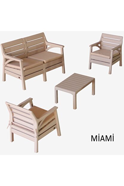 Holiday Miami Bahce Ve Balkon Seti Oturma Grubu Cappucino Trendyol
