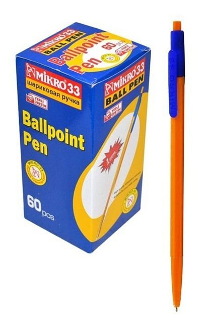 mikro tukenmez kalem mavi 1mm 60 li