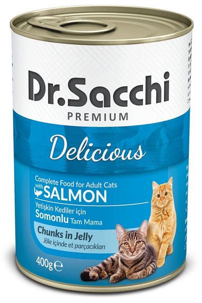 dr sacchi dr sacchi somonlu yetiskin kedi konservesi 400gr fiyati yorumlari trendyol