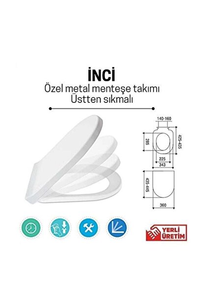 Nkp Inci Amortisorlu Yavas Kapanir Klozet Kapagi Fiyati Yorumlari Trendyol