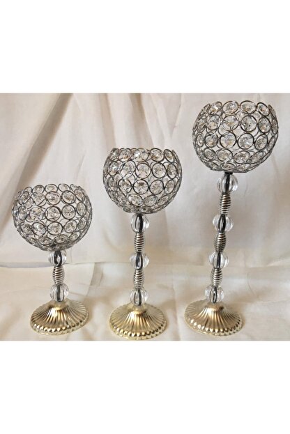 Hedef Bijuteri 3 Lu Kristal Tasli Gumus Samdan Mumluk Set Soz Nisan Ev Dekorasyon Sunum Fiyati Yorumlari Trendyol