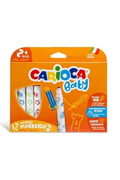 carioca baby jumbo super yikanabilir keceli boya kalemi 12 li
