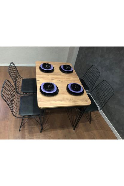 can concept oval kenarli yemek masa takimi tel sandalye masa takimi rivoli fiyati yorumlari trendyol