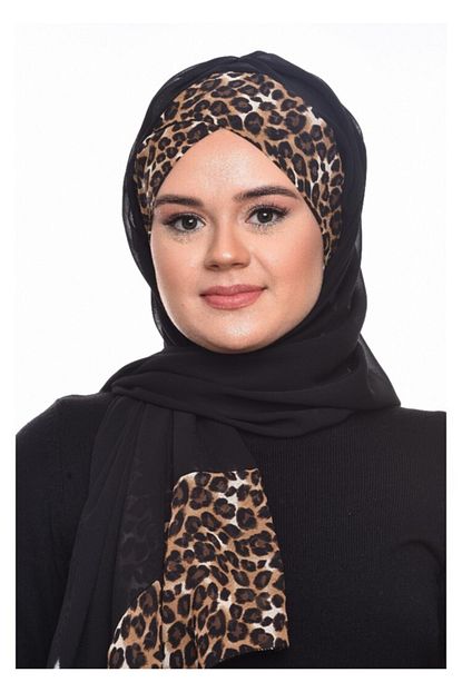hurrem sal siyah leopar desenli hazir pratik sal leopar sal fiyati yorumlari trendyol