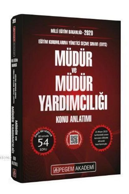 Pegem Akademi Yayincilik 2020 Meb Mudur Ve Mudur Yardimciligi Ekys Sinavlarina Hazirlik Kitabi Konu Anlatimli Trendyol