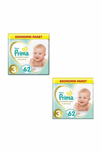 Prima Premium Care Bebek Bezi 3 Numara 124 Ekonomik Paket Trendyol