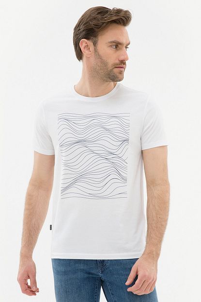 Pierre Cardin Erkek Beyaz Regular Fit Bisiklet Yaka T Shirt Trendyol