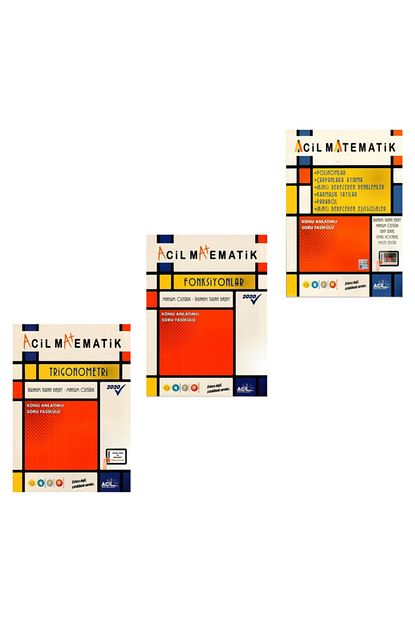 Acil Yayinlari Matematik Fonksiyonlar Trigonometri 6 Konu Tek Kitap 3 Lu Set 2020 Trendyol
