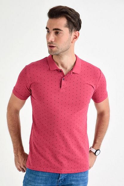 Dynamo Erkek Gul Polo Yaka Baskili Likrali T Shirt Trendyol