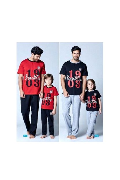 Kartal Yuvasi Besiktas Siyah Erkek Pijama Takim Lisansli 8247 Trendyol