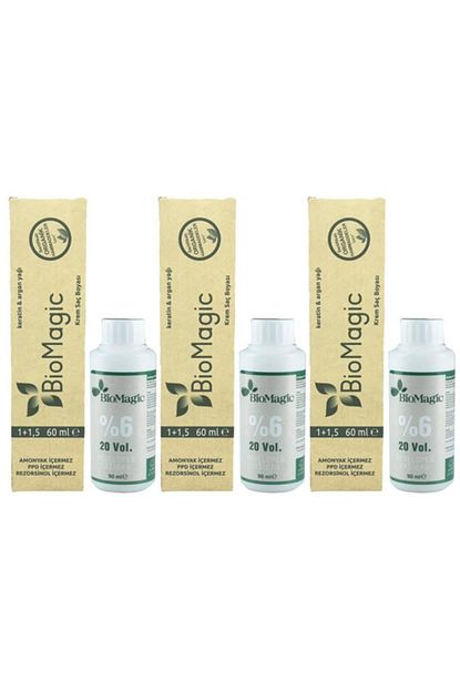 Biomagic Organik Amonyaksiz Sac Boyasi Koyu Kumral 6 00 Oksidan