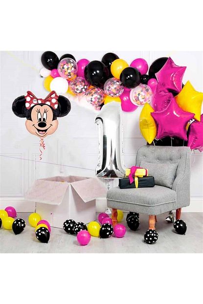 Cemrek Sus Parti Minnie Mouse Balon Dogum Gunu Seti 80 Balon Ve Balon Zinciri Aparati Trendyol
