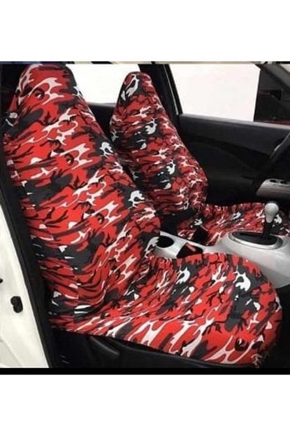 Auto Aksesuar Kirmizi Siyah Kamuflaj Servis Kilifi Riklali Esnek Kumas Trendyol