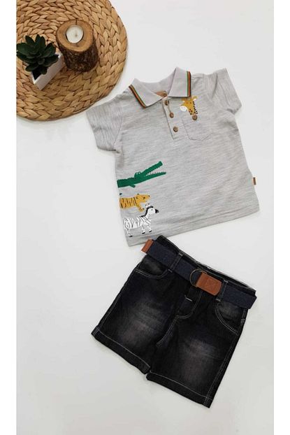 Cici Ince Lacoste Tshirt Lu Kemerli Kot Sortlu Erkek Takim Yeni Sezon Trendyol
