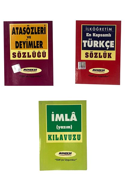 Menekse Kitap Imla Kilavuzu Atasozleri Ve Deyimler Sozlugu Ilkogretim Turkce Sozluk Set Trendyol