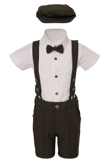 Acarkids Erkek Bebek Gomlek Salopet Takim Potikareli 6 18 Ay Trendyol