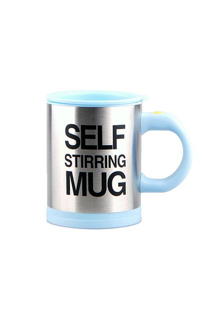 Patladi Gitti Kendi Kendini Karistiran Mikser Kupa Termos Bardak Self Stirring Mug Acik Mavi Trendyol