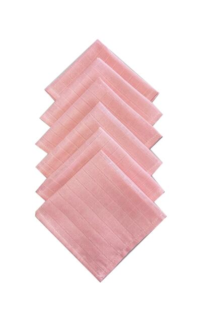 Sevgin Home Muslin Bez Bebek Agiz Silme Bezi 6 Li Set Pembe Trendyol