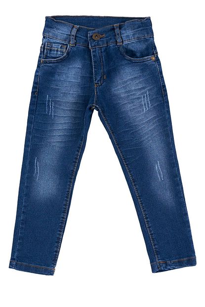 Acarkids Erkek Cocuk Mavi Taslanmis Kot Pantolon 1 4 Yas Trendyol