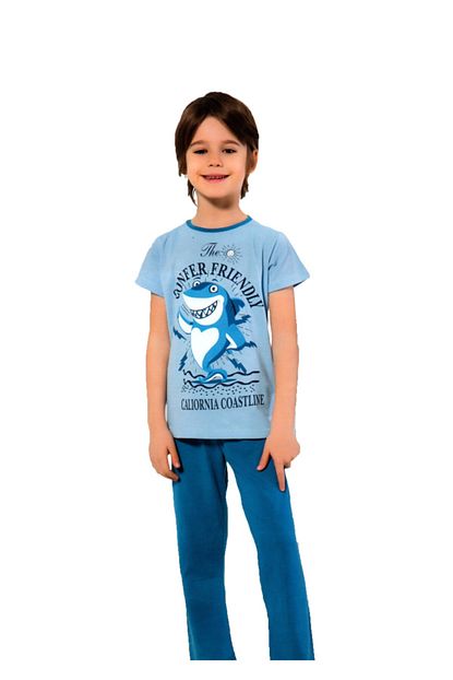 Donex Erkek Cocuk Turkuaz Pijama Takimi Trendyol