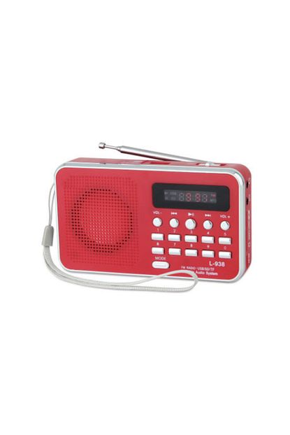 Audio Player L 938 Usb Sarjli Fm Radyo Mp3 Calar Kirmizi Trendyol