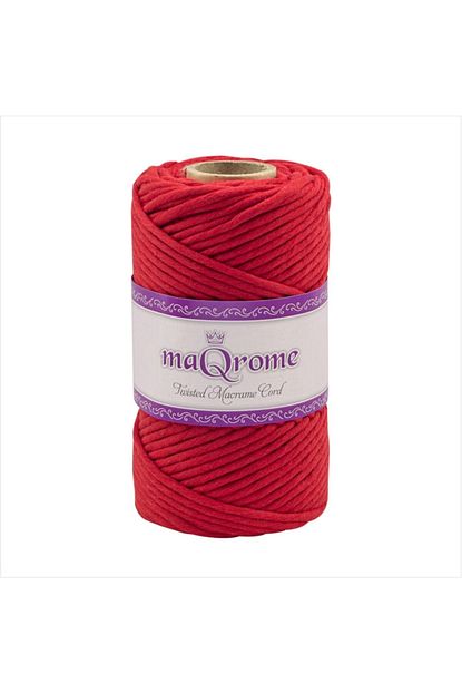 Maqrome 3 Mm Tek Bukum Taranan Pamuk Makrome 250 Gr Kirmizi Trendyol