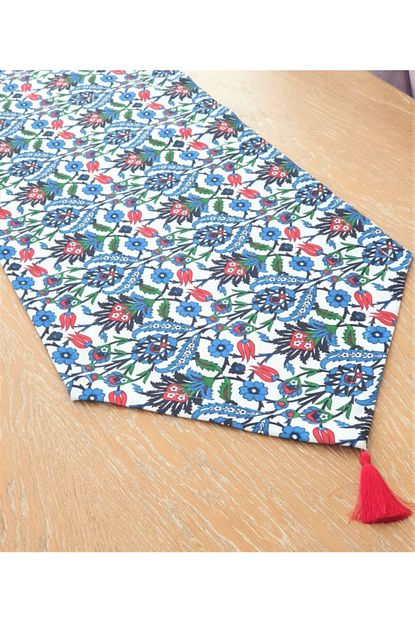 Else Home Collection Mavi Cini Desen Runner 4 Adet Kirmizi Supla Set Trendyol