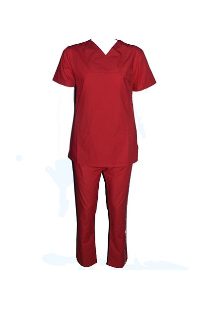 Palmiye Kirmizi Hemsire Doktor Hastane Calisani Veteriner Masoz Uniforma Takim Trendyol