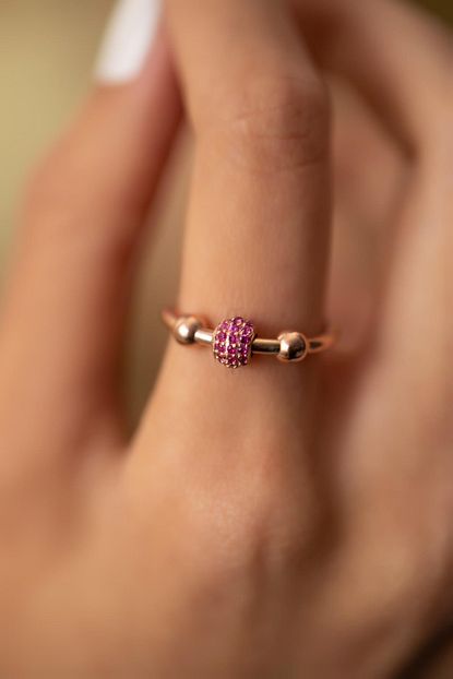 Izla Design Kadin Top Model Yakut Tasli Gumus Pandora Yuzuk Pkt Izlaslvr00720 Trendyol