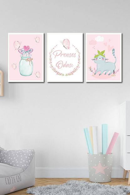 Bebek Dunyasi Butik Bebek Odasi Cocuk Odasi Tablo Seti Orta Boy 30x40 Trendyol