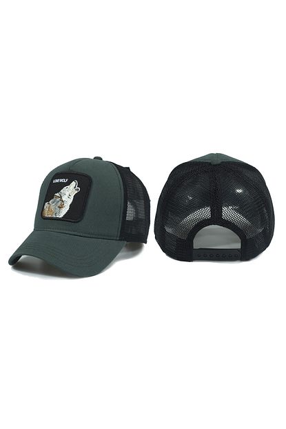 trucker kurt hayvan desenli sapka yesil siyah fiyati yorumlari trendyol