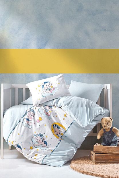 Cotton Box Bebek Nevresim Takimi Bear Mavi Trendyol