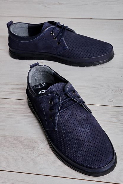 Bambi Hakiki Deri Lacivert Erkek Casual Ayakkabi L15560017 Trendyol