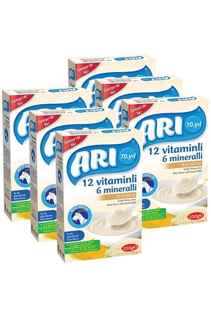 Ari Mama Ari 12 Vitaminli 6 Mineralli Keci Sutlu Bebek Mamasi 200 Gr 6 Li Paket 200 Gr 6 Li Paket Trendyol