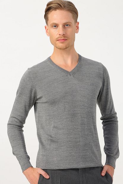 Cotton Bar Erkek Gri Kazak 503761241 Boyner Trendyol