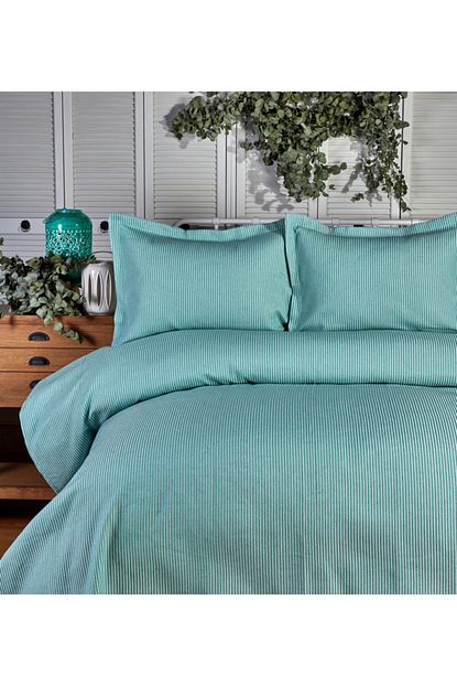Karaca Home Lexus Yesil Cift Kisilik Yatak Ortusu Seti Trendyol