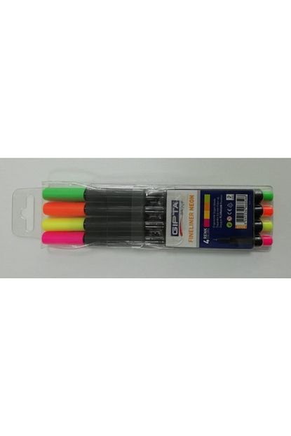 Gipta Neon 4 Renk Fineliner Kalem Seti Trendyol