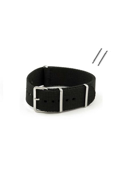 Trendburada 22mm Siyah Renk Nato Bez Tekstil Saat Kordonu Kayisi Trendyol