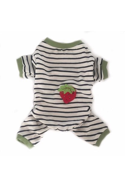 Kemique Green Strawberry Penye Tulum Kedi Tulumu Kedi Elbisesi 2xlarge 5 5 7 Kg Trendyol