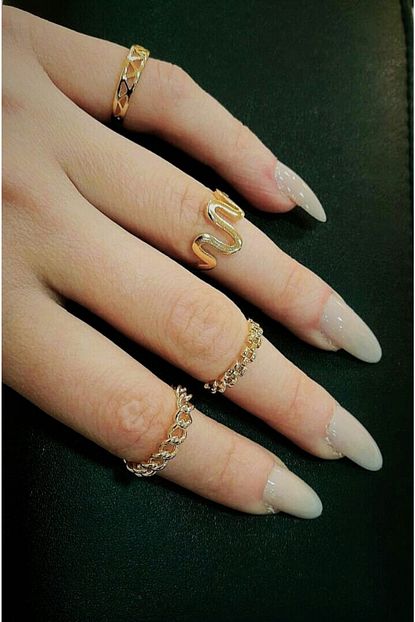 Mysoho Accessories Kadin Kombin 4 Lu Eklem Yuzugu Trendyol