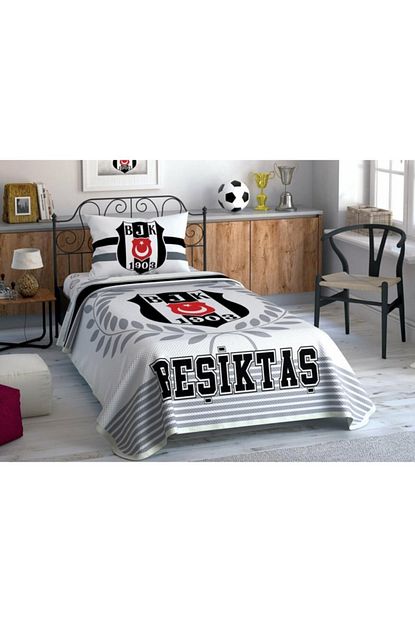 Tac Lisansli Pike Takimi Besiktas Black And White Tek Kisilik Trendyol
