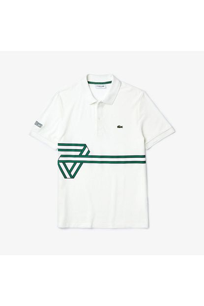Lacoste Erkek Regular Fit Baskili Beyaz Polo Ph5094 Trendyol