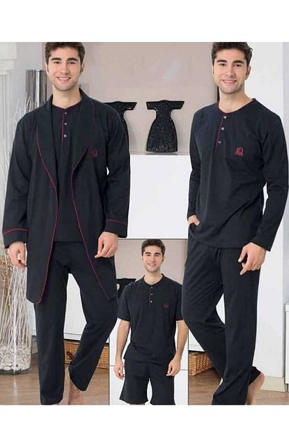 Effort Pijama Effort Erkek Roptesambirli 5li Pijama Takimi Trendyol
