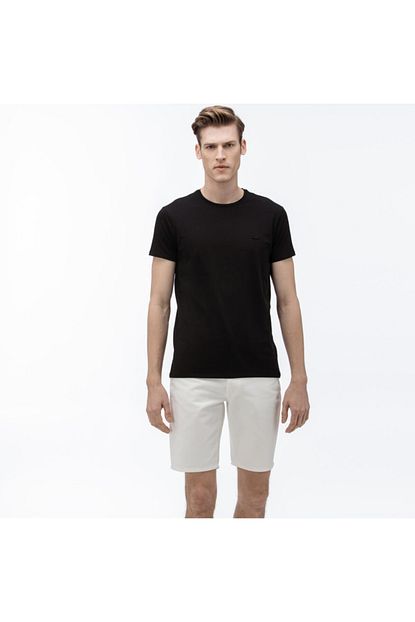 Lacoste Erkek Slim Fit Bisiklet Yaka Siyah T Shirt Th0998 Trendyol