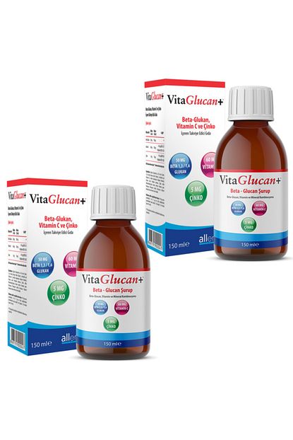 Allergo 2 Adet Vitaglucan 150 Ml Surup Beta Glukan Vitamin C Cinko Trendyol
