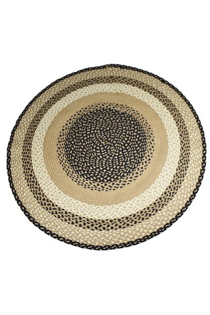 Kustulli Jut Hasir Orgu Kilim Yuvarlak Renkli 120x120 Cm 251 Trendyol