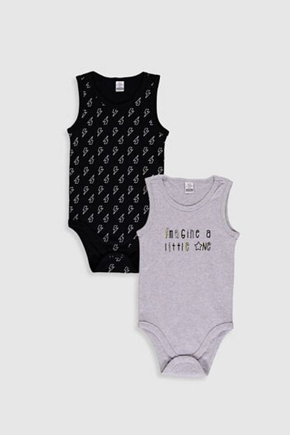 Lc Waikiki Erkek Bebek Siyah Baskili Lqj Citcitli Body Trendyol
