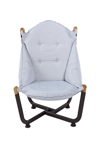 Intersystem Neosteel Bahce Koltugu Antrasit Gri Ayak Kircilli Gri Rahat Puf Minderli Dis Mekan Koltuk Trendyol