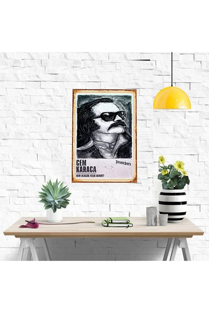 Aksesura Cem Karaca Nem Alacak Felek Benim Retro Ahsap Poster Trendyol